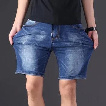 grote maat heren denim shorts oversized mannen elastische taille knie-lengte zomer losse shorts mannen plus size XL 9XL 8XL 6XL 7XL