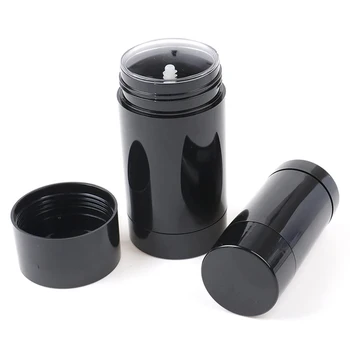 Herbruikbare Fles Deodorant 30ml Lege Zwarte Cilinder Twist-Up Stick Tube lippenbalsem,Lippenstift