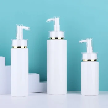 HUISDIER Lotion Pomp Fles 10Pcs Lege Shampoo Sub-bottelen Acryl Kop van de Pomp Douche Gel Cosmetische Container Accessoires voor op Reis