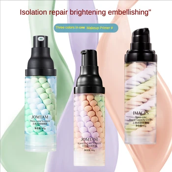 Jomtam Tri-lor Zet Crème Contour Kleur Isolatie Waterproof Make-up Foundation Natuurlijke Basis voor Make-up Groothandel