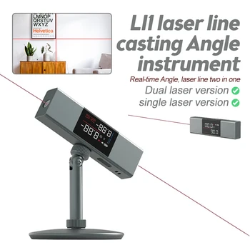 L1 Laser-Niveau Hoek Meter Casting Instrument Gereedschap Meten Gradenboog Digitale Hellingmeter Meter Bouw Gereedschappen Hoek Liniaal