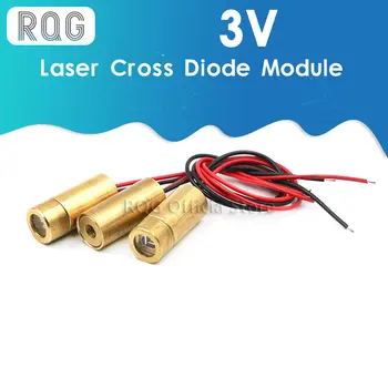Laser hoofd 650nm 9mm 3V Laser 50mW Kruis Diode Module Rood Koperen Kop