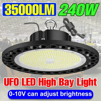 LED-100W 150W 200W 240W Lamp 220V LEIDENE Hoge Baai Licht UFO Bombillas 110V Spot Licht Dimbare LED Ceiling Light Magazijn Fitnessruimte