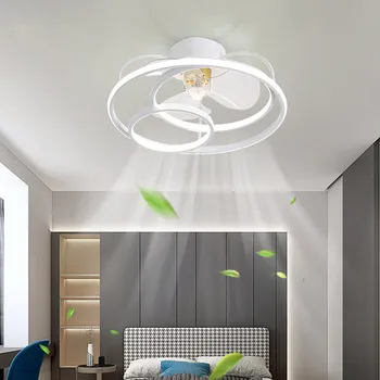 Moderne eenvoudige LED Ventilator aan het Plafond Lamp met afstandsbediening Eetkamer Slaapkamer Lamp Stille Ventilator aan het plafond lichte inrichting van de Binnen verlichting