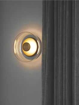 Moderne LED wandlamp Glazen Kom Hangende lamp Schansen Nordic Living Slaapkamer Bed, Keuken Binnen Decoratie Lichte Inrichtingen