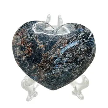 Natuurlijke Parel Blauw Vuurwerk Granaat Symbiose Ore Hart-Vormige Kamer Decoratie Cadeau Fee Decoratieve Kristallen met Helende Stenen
