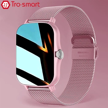 Nieuwe 2023 Smart Watch Vrouwen Mannen Smartwatch Dial Bellen Vierkante Slimme Klok Voor Android, IOS Fitness Tracker Trosmart Merk Y13