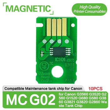 NIEUWE kunststof tank chip MC G02 MCG02 voor Canon G3560 G3520 G2560 G1520 G680 G580 G3860 G3821 G3820 G2860 vuilwatertank Chip