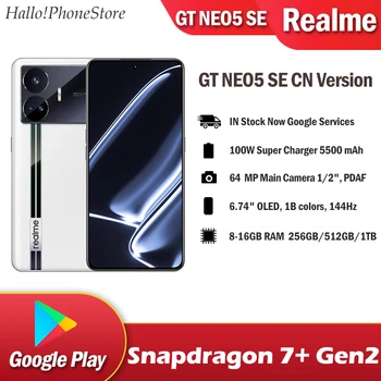 NIEUWE Realme GT NEO5 SE 5G Snapdragon 7+ Gen 2 google play NFC 100W FlashCharger 5500mAh 6.74
