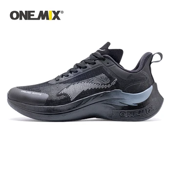 ONEMIX Marathon Running Schoenen voor Outdoor-Schok-absorberende Mannen Sneakers Ademend Lichtgewicht Man Antislip Joggen Sport Schoenen