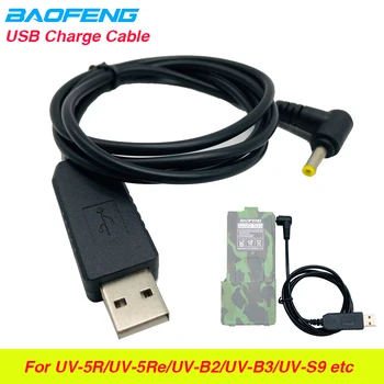 Originele Baofeng USB Opladen Kabel voor Walkie Talkie UV-5R UV-5re UV5R BL-5L 3800 mAh Li-on Batterij Twee Manier Radio