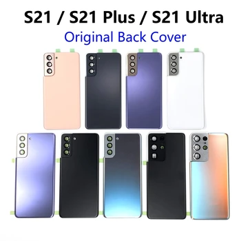 Originele Samsung Galaxy S21 G990 S21 Plus G996 S21 Ultra G998 Back-Cover Glazen Achterkant Kunststof Behuizing Batterij Deur Onderdelen