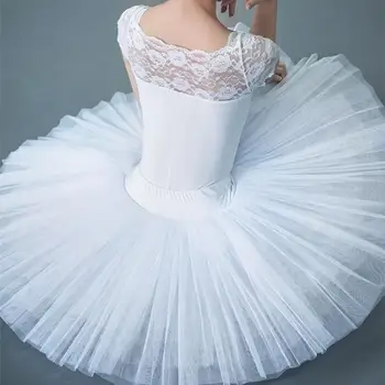 Professionele Ballet-Swan Lake Tutu Wit Zwart Elastiek In De Taille Volwassenen Ballerina 5 Lagen Harde Gaas Tule Rok Tutu ' S Met Slip