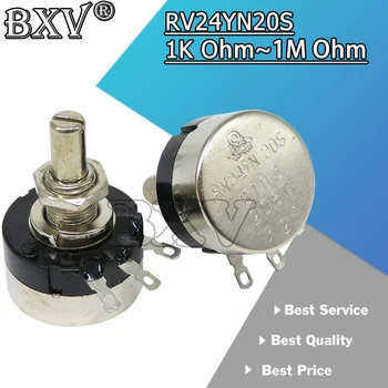 RV24YN20S Potentiometer BXV B201 B501 B102 B202 B502 B103 B203 B503 B104 B204 B254 B504 B105 500 Ohm 10K 20K 50K 100K 200K Ohm