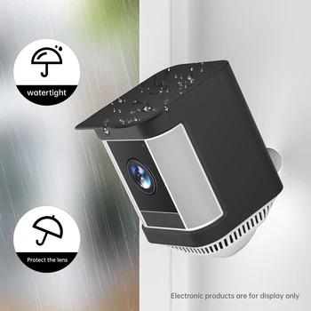 Silicone Monitor Camera Protector met een Rand Camera Beveiliging Shell, UV-bestendig weersbestendig voor Ring Spotlight Cam, Pro/Cam Plus