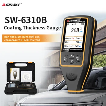 SNDWAY Beroep Coating Meter SW-6310B FE/NFE 0.1 um/0-1700 Laagdikte Meter Voor Auto ' s Verf Laagdikte Tester Tools