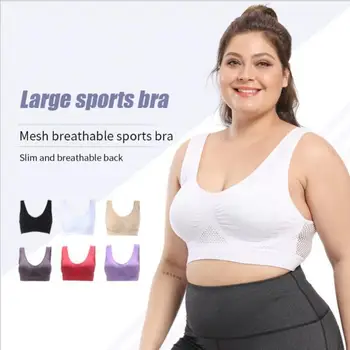 Sport Beha 's Voor Vrouwen met Grote Grootte Mesh-Ademend Ondergoed Fitness Yoga Slaap Vest Sexy Backless Naadloze Push-Up Bh' s S-6XL