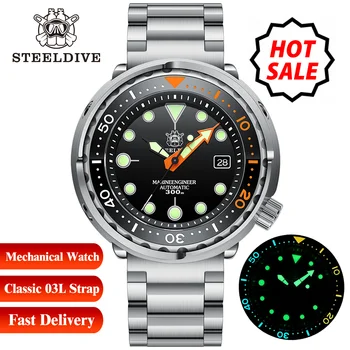 STEELDIVE SD1975C Klassieke Mechanische Horloge Voor Mannen Multicolor Lichtgevende 30Bar Waterdichte NH35 Beweging Duik Tonijn Sapphire Spiegel