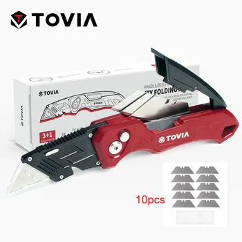 T TOVIA vouwmes Vervangbaar Mes voor Kabel Dozen Kartonnen Dozen Cutter Handvat Mes Vergrendeling Bladen Outdoor-Tool