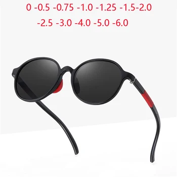TR90 Ovaal Gepolariseerde Bijziendheid Zonnebril Jongen Vergulden Mode Tieners Student Recept zonnebril Voor Kinderen -0.5 -0.75 Tot -6