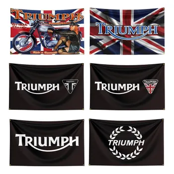 Triumph Motorcycles Vlag Polyester Digitaal Printen Verenigd Koninkrijk Moto Banner