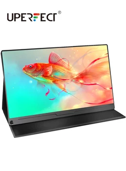 UPERFECT 15,6 Inch LCD-Monitor Draagbare, Ultradunne 1080P IPS FHD USB Type C Vertoning Voor een Laptop, Telefoon XBOX Schakelaar PS5 Gaming Scherm