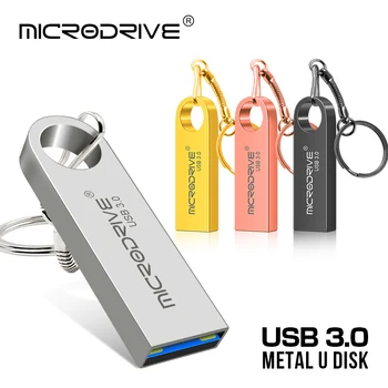 USB 3.0 Flash Drive Metalen mini Pendrive 8GB 16GB 32GB 64GB, 128GB USB-Stick cle usb stick sleutelhanger USB-Flash