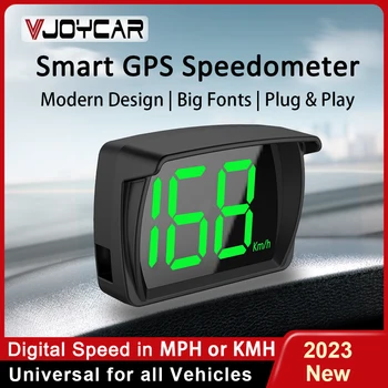 Vjoycar 2023 Nieuwe GPS-HUD de Snelheid van de Vertoning Digitale Snelheidsmeter Plug en Play-Grote letter MPH KMH Auto-onderdelen voor Alle Auto ' s