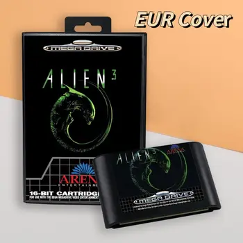 voor Alien 3 EUR cover 16-bit retro game cartridge voor de Sega Genesis Megadrive video game consoles