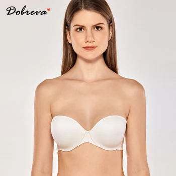 Vrouwen Glad Beugel Converteerbare Multiway Push-Up, Strapless Bh