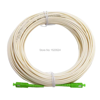 Witte Kleur SM SX PVC 3mm 30 Meter SC/APC Vezel Optische aansluitkabel SC/APC-SC/APC Fiber Optic Patch kabel