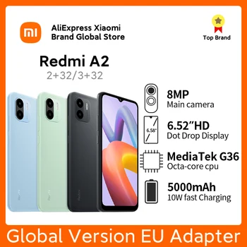 Xiaomi Redmi A2 Globale Versie Smartphone 2GB/3GB 32GB MTK Helio G36 5000mAh Batterij 6.52