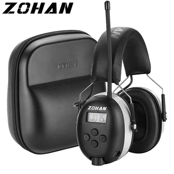 ZOHAN Radio gehoorbescherming FM/AM Oorbeschermers ruisonderdrukking Koptelefoon Beschermen Hoor gehoorbeschermer met het Geval voor het Fotograferen